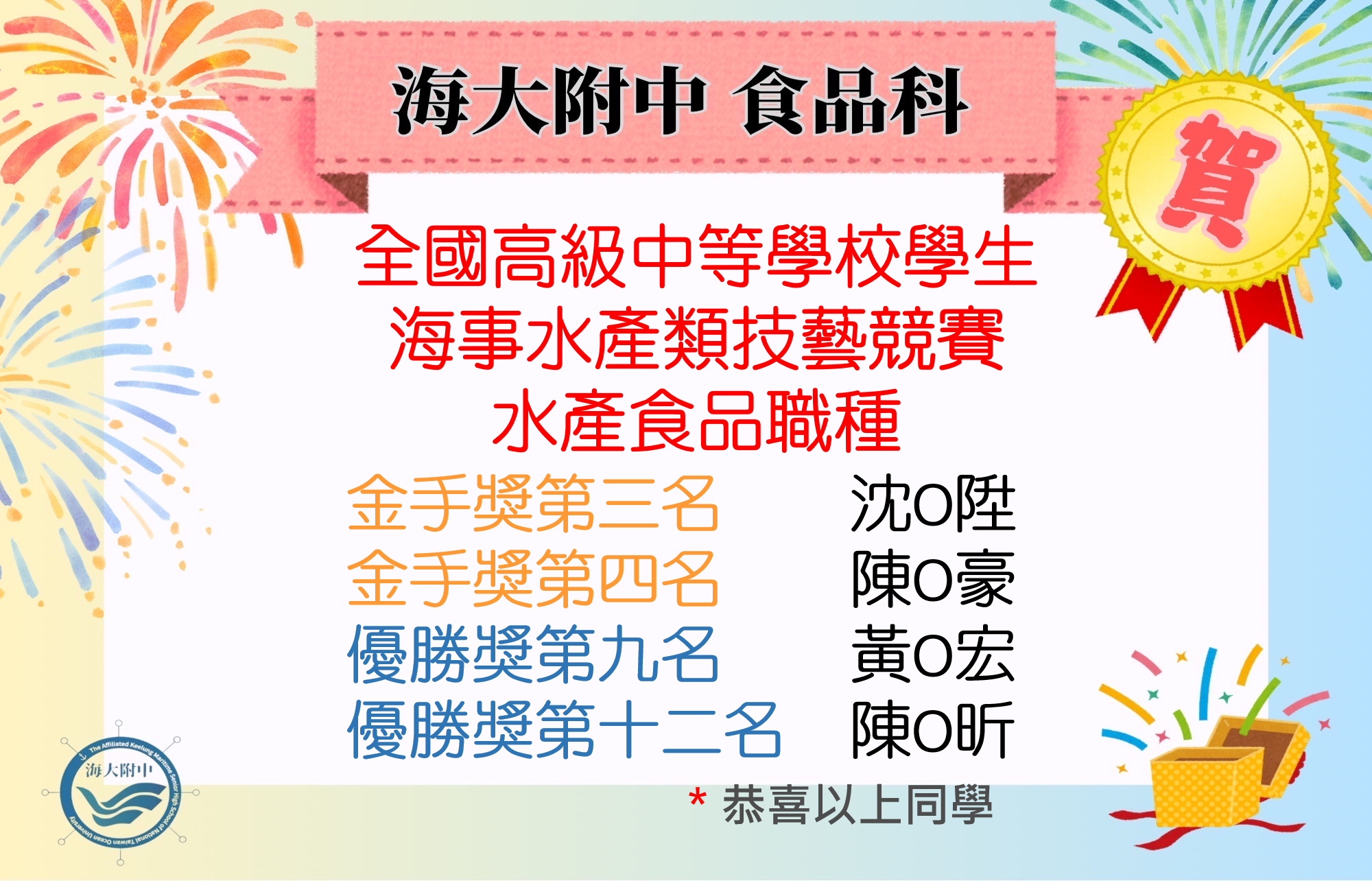 114海事類科技藝競賽食品科